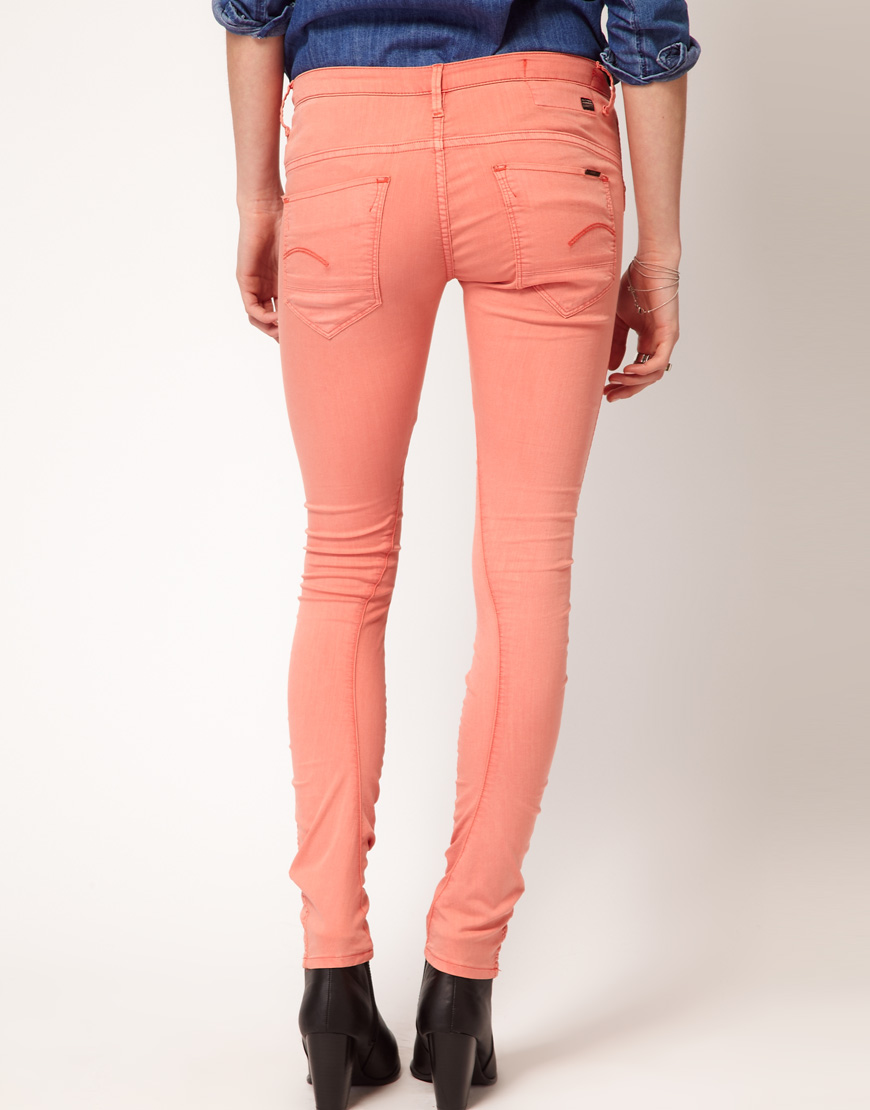 Lyst - G-Star Raw Gstar Arc 3d Coloured Skinny Jeans in Pink