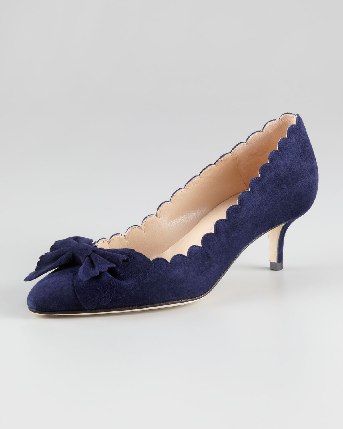 blue suede pumps low heel