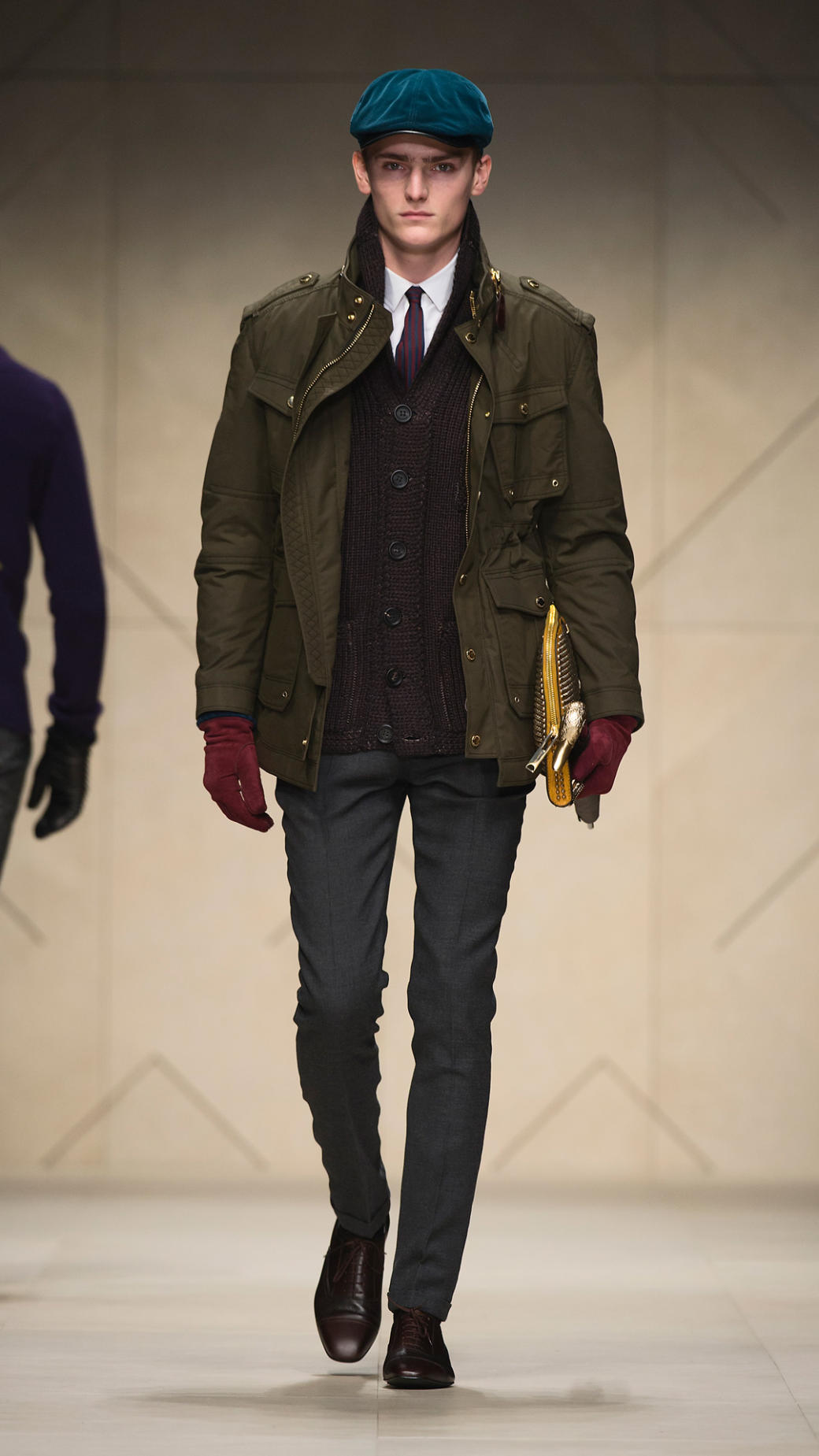 Burberry Prorsum Waxed Cotton Field Jacket in Brown for Men | Lyst UK