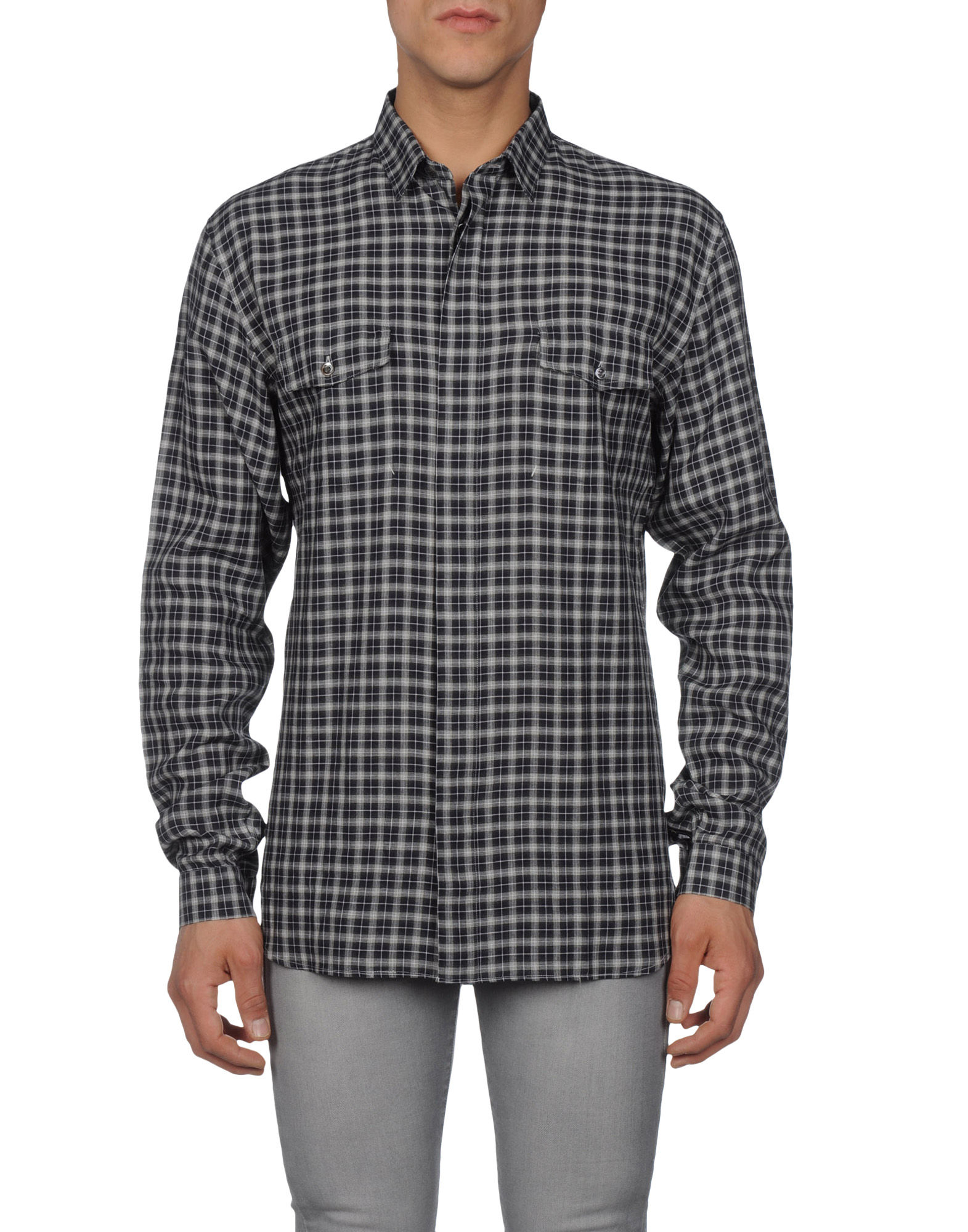 Dior Homme Long Sleeve Shirt in Blue for Men | Lyst