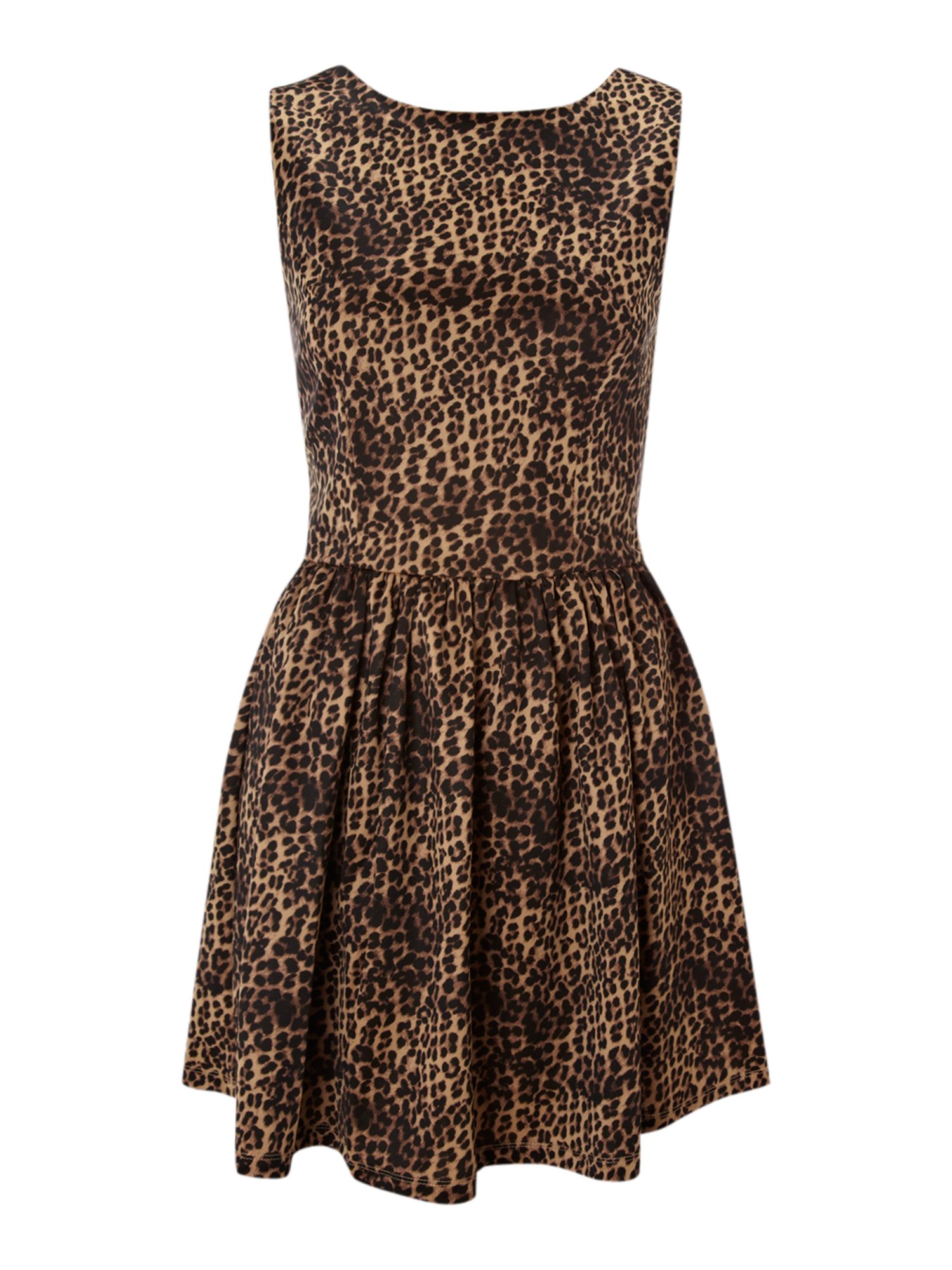 Glamorous Fit and Flare Dress in Scoba Fabric in Animal (leopard print ...