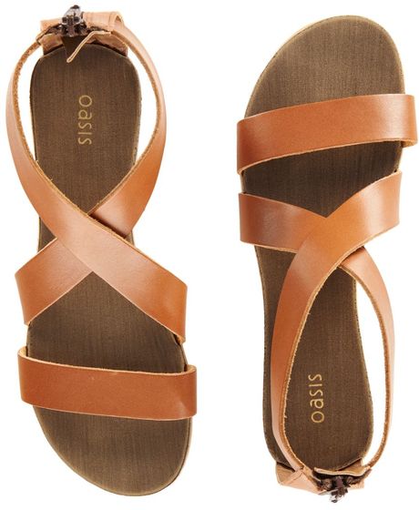 Oasis New Simple Strappy Sandal in Brown (tan) | Lyst