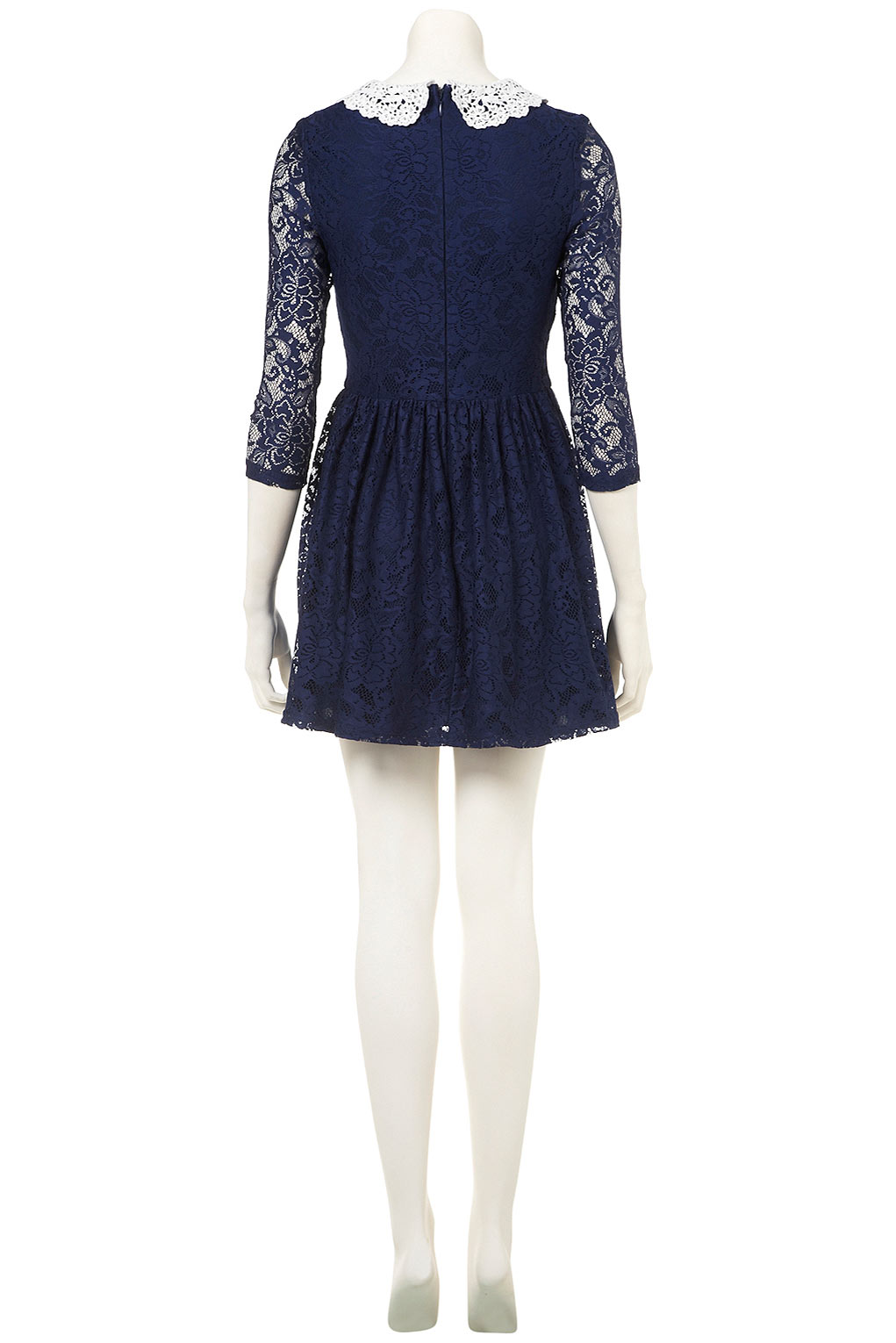 topshop blue lace dress