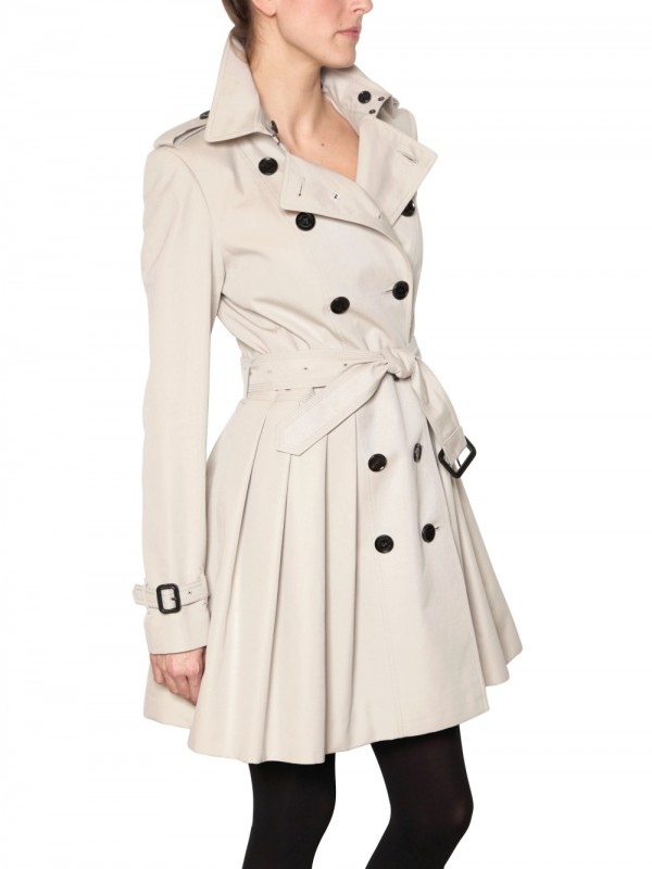 burberry pleated trench coat