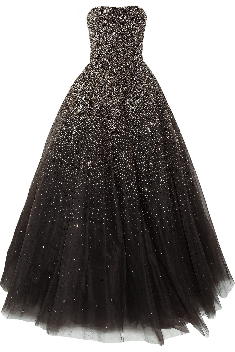sequin tulle gown