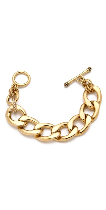 Juicy Couture Chunky Link Bracelet in Gold (Metallic) - Lyst