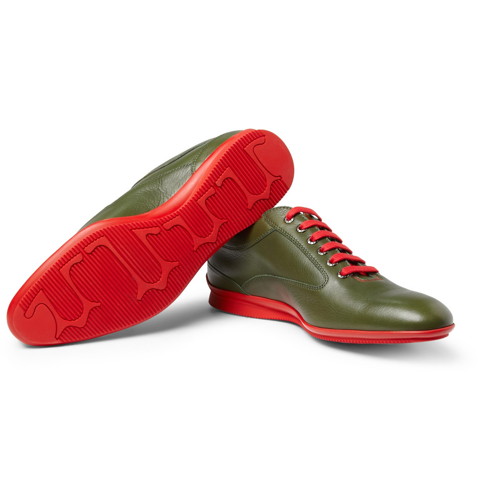 John Lobb Aston Martin Leather Sneakers in Green for Men | Lyst UK