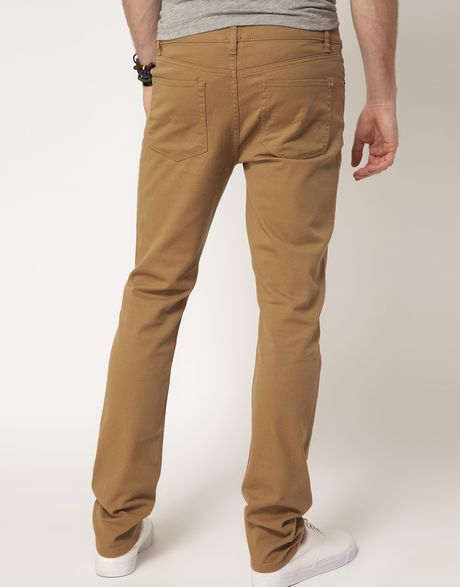 Asos Asos Skinny Jeans in Brown for Men (tan) | Lyst