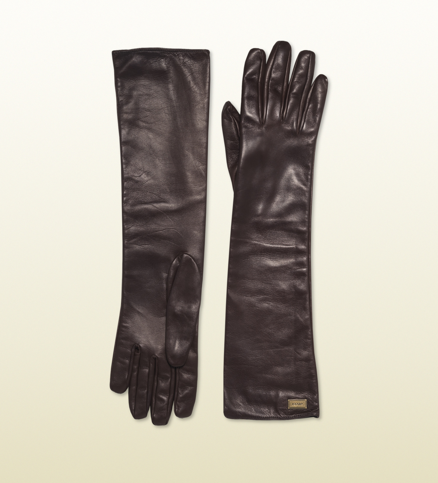 Lyst Gucci Womens Brown Leather Gloves in Brown