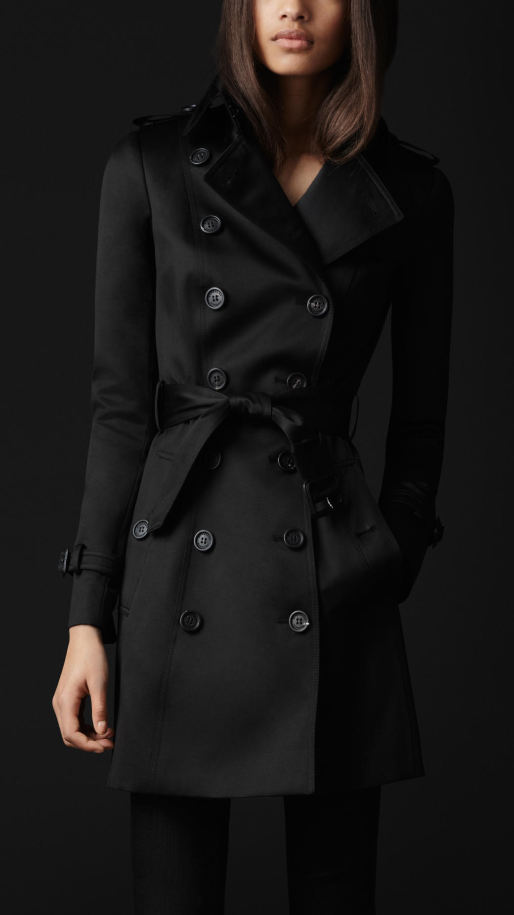 burberry prorsum cotton sateen trench coat