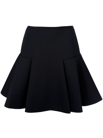 Lanvin Short Flared Skirt in Black | Lyst