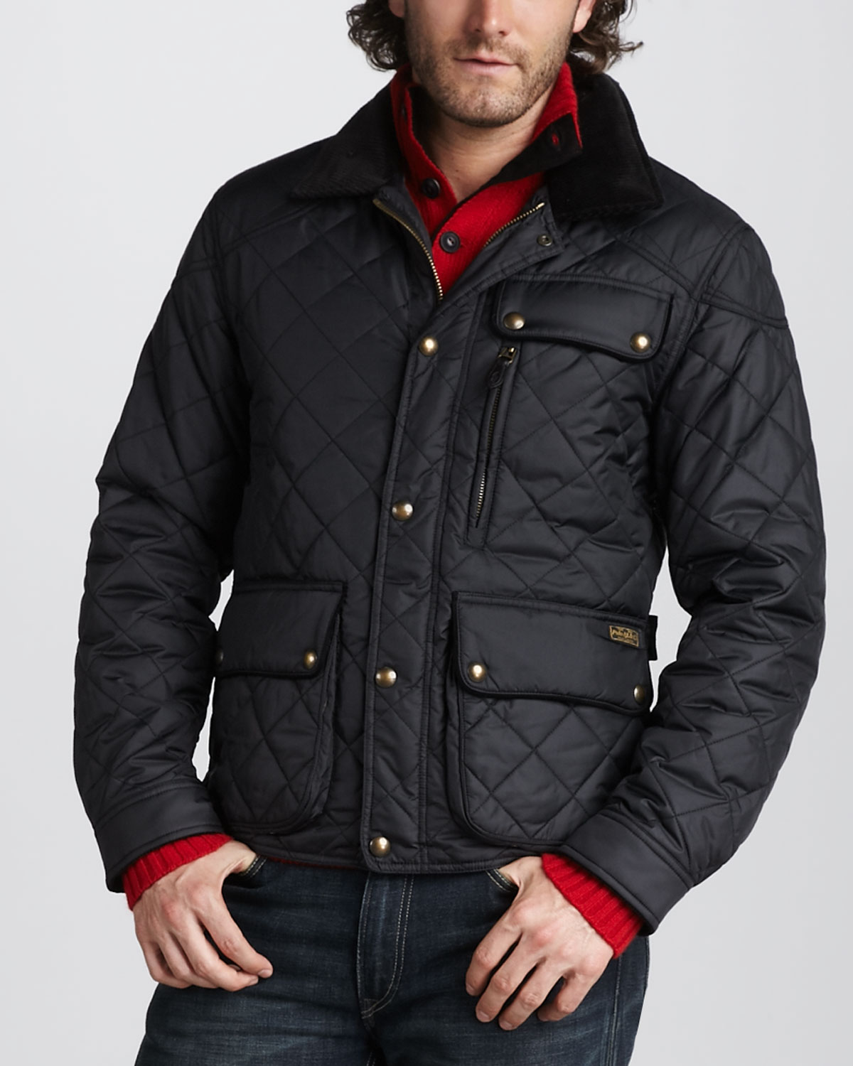 Lyst - Polo Ralph Lauren Quilted Bomber Jacket in Black for Men