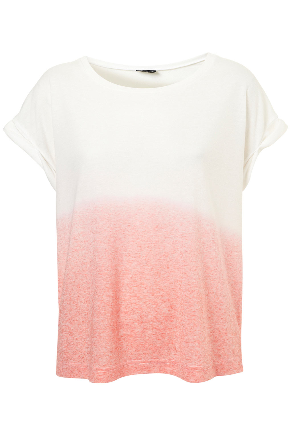 Topshop Dip Dye T-shirt in Pink | Lyst