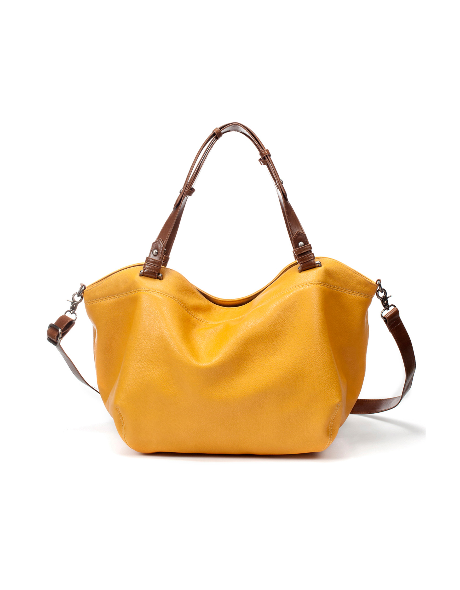 Zara Basic Handbag in Yellow Lyst