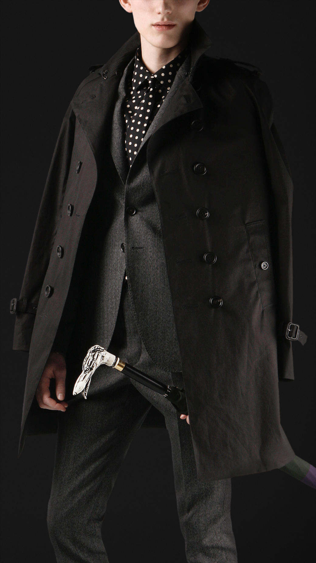 Burberry Prorsum Sartorial Raglan Sleeve Trench Coat in Black for Men | Lyst