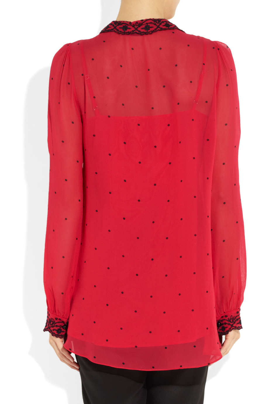 alice temperley red and white stripe