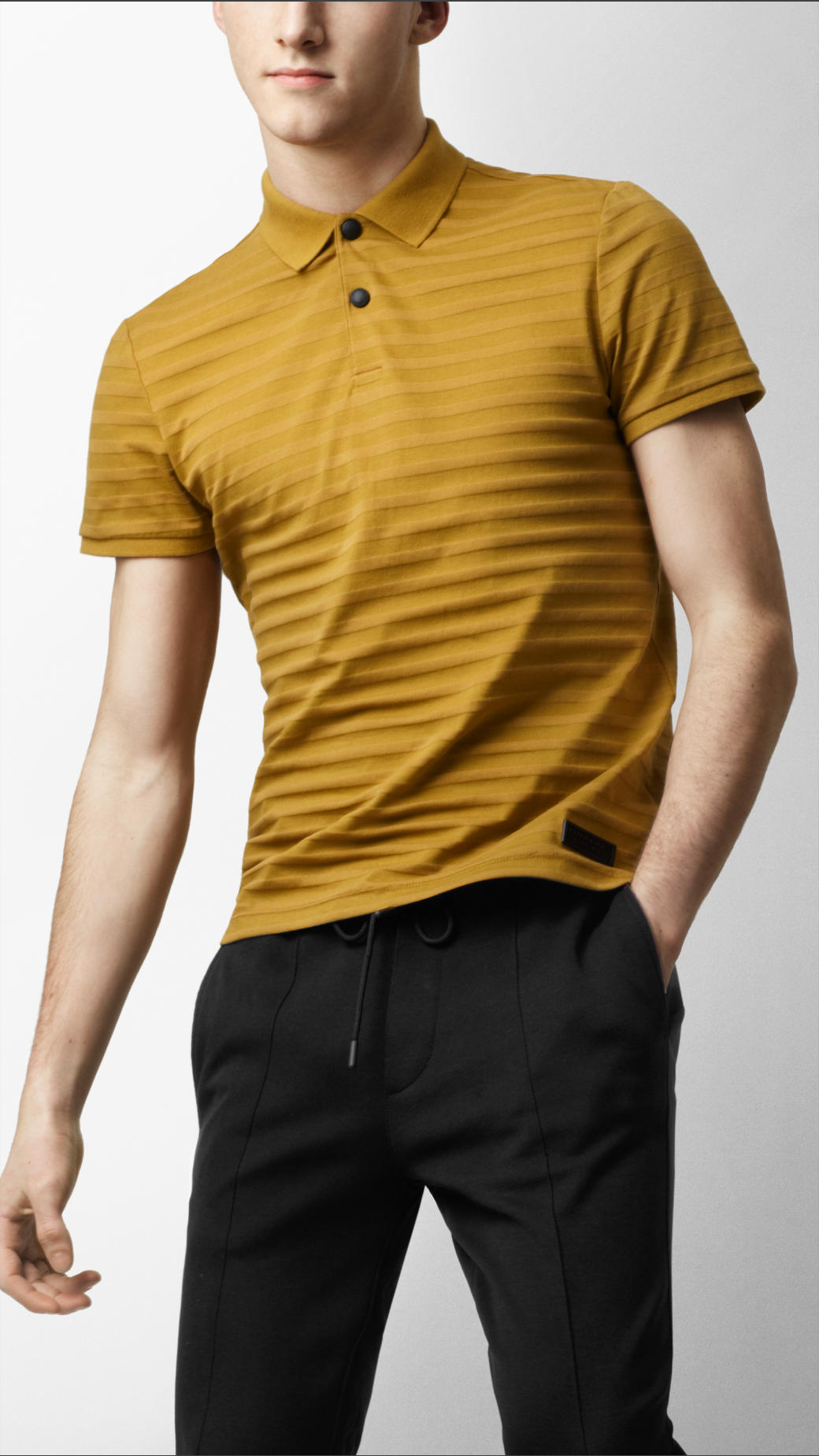 burberry polo shirt gold
