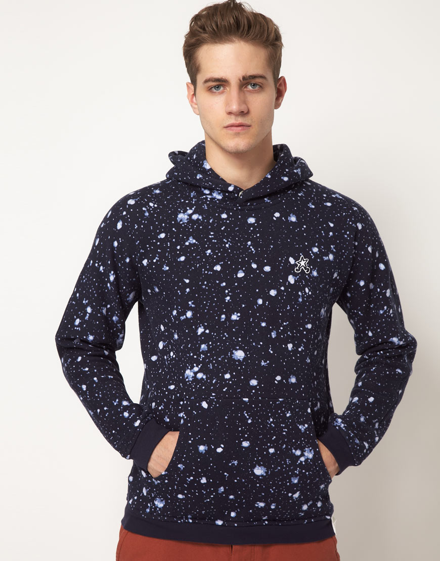 G-Star RAW G Star Marc Newson Printed Galaxy Hooded Sweatshirt in Blue for  Men - Lyst