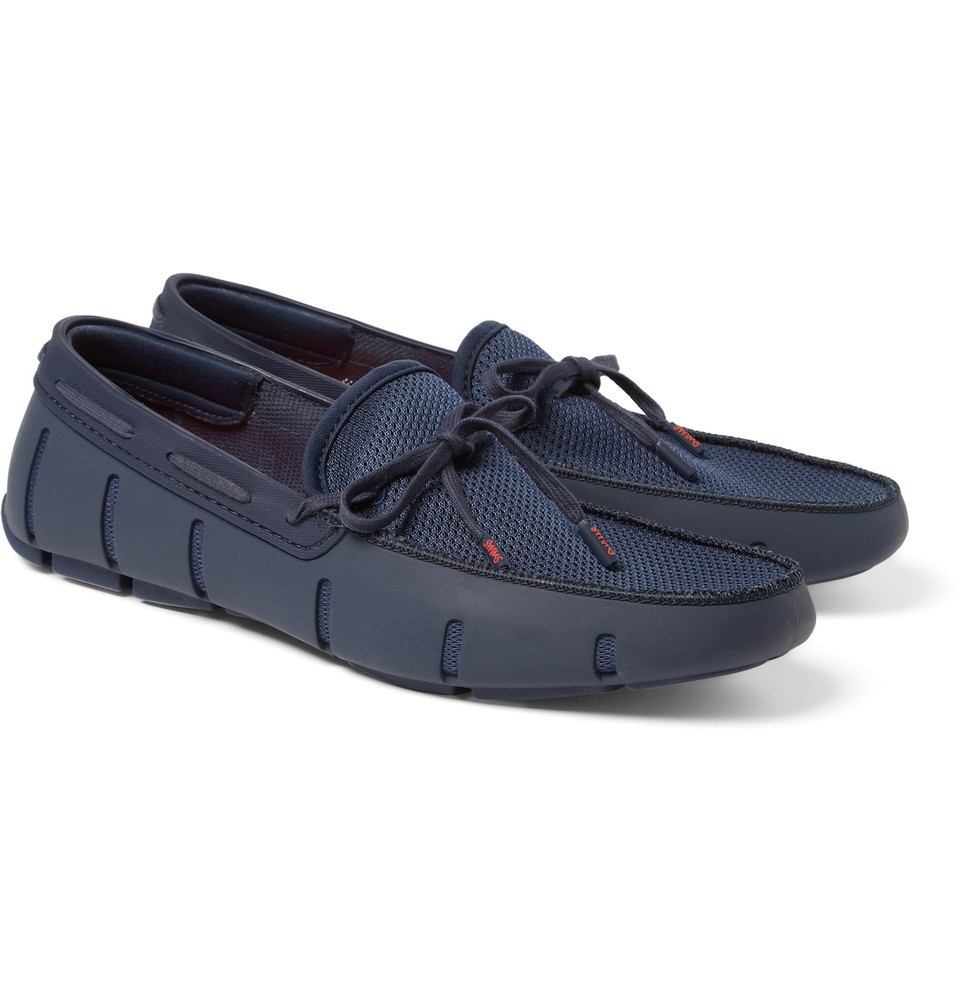 Swims Rubber and Mesh Boat Shoes in Blue for Men - Lyst