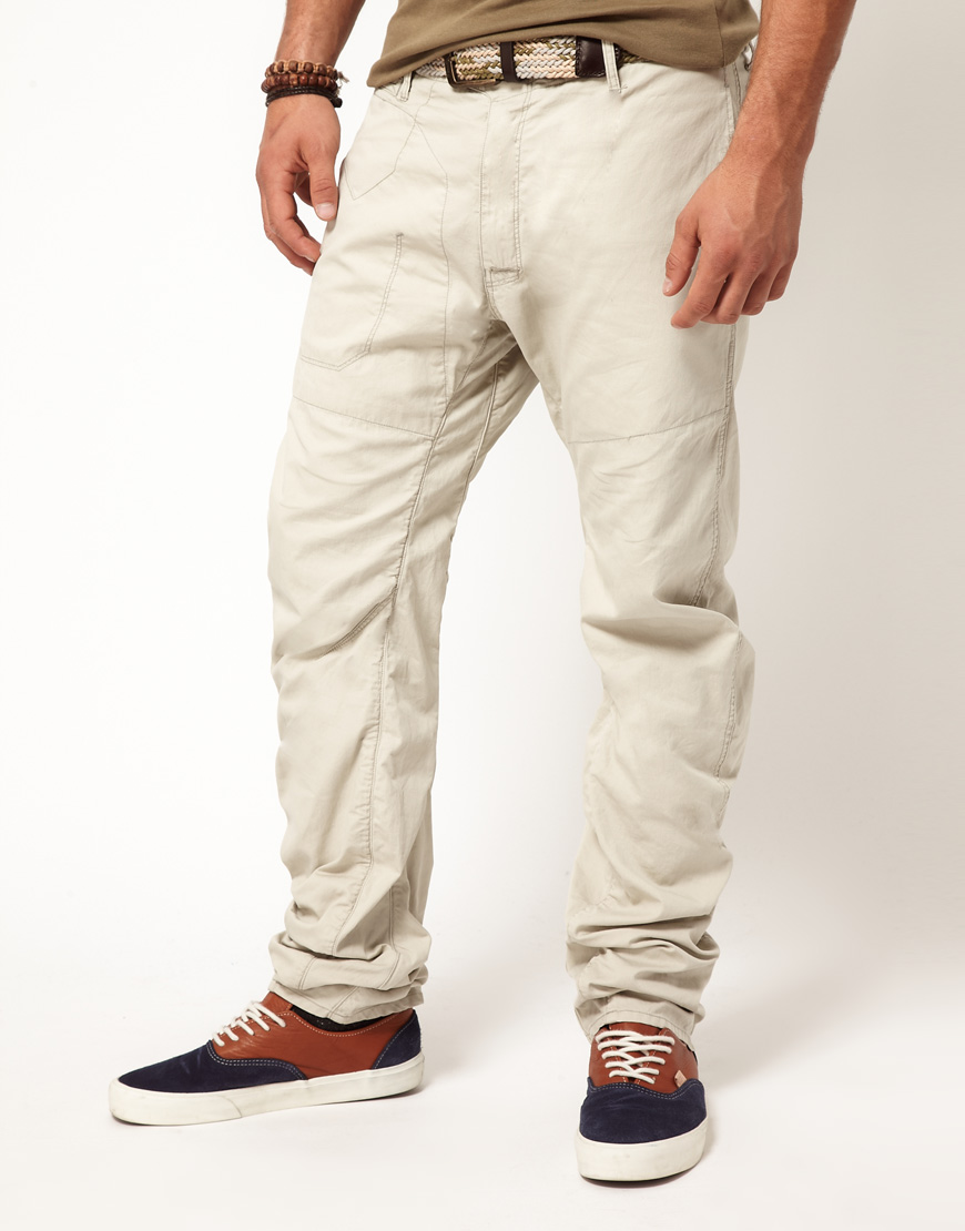G-Star RAW New Omega 3d Arc Tapered Chino in Beige (Natural) for Men - Lyst