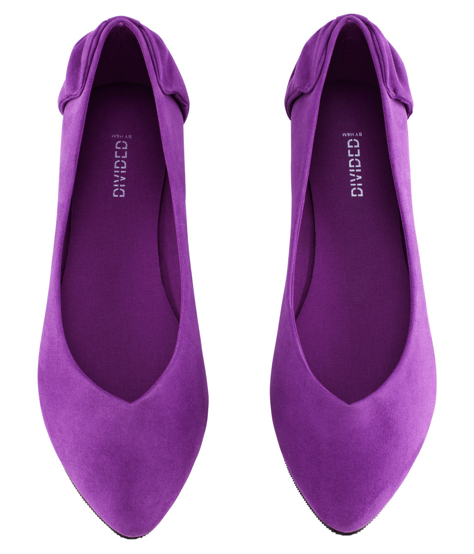 purple ballet pumps