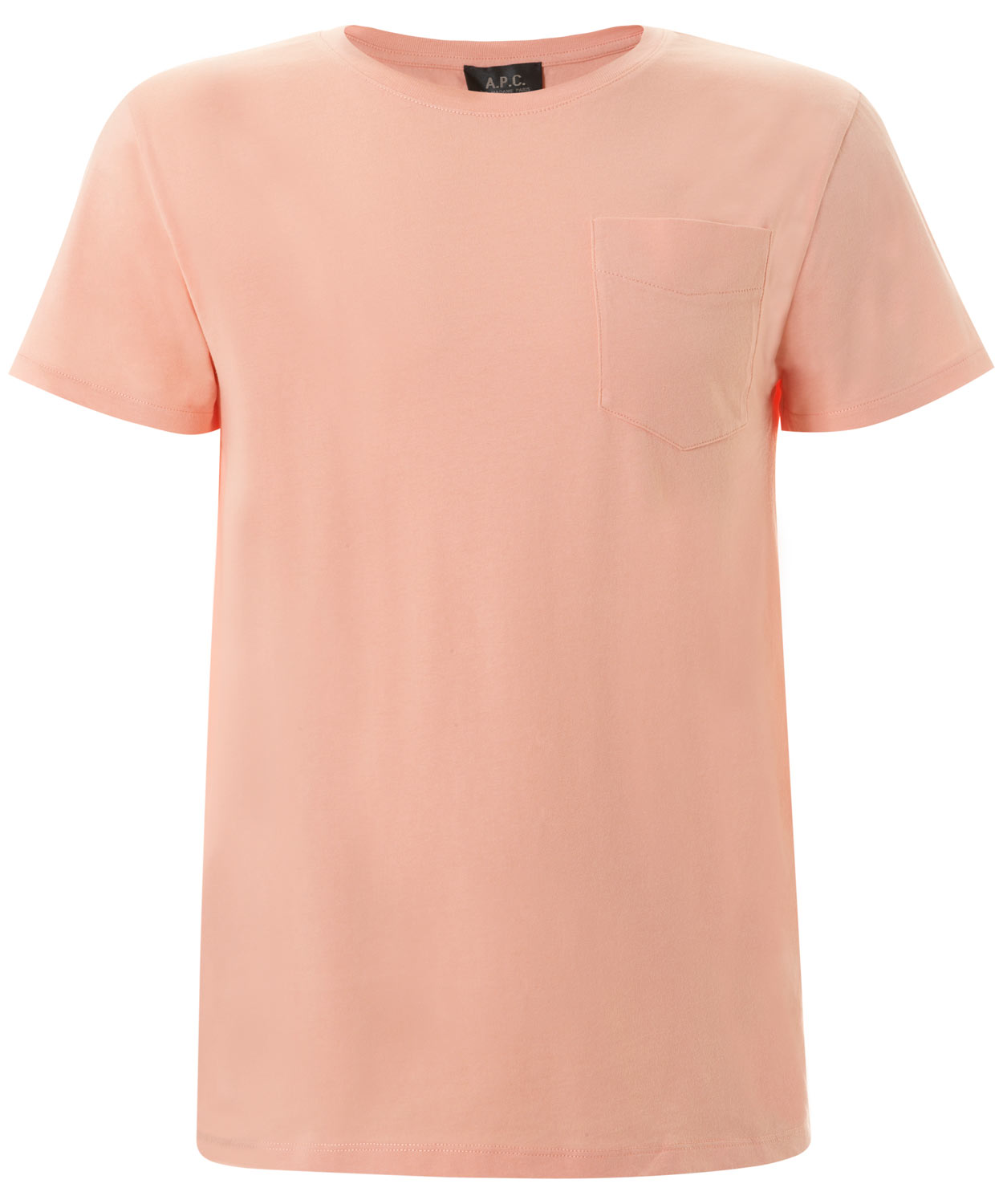 A.P.C. Pocket Front Cotton Tshirt in Pink for Men - Lyst