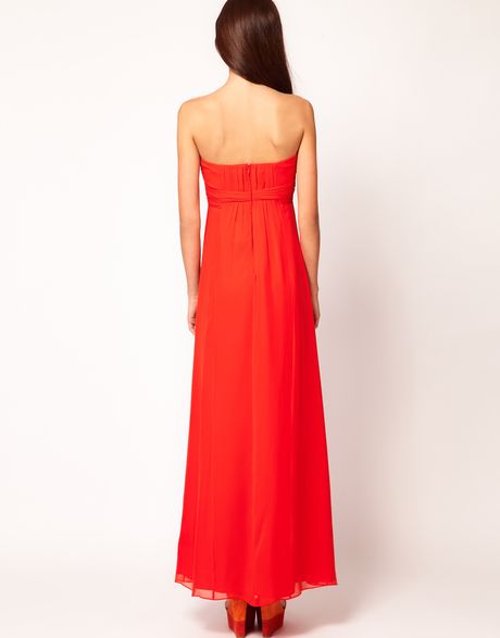 ted baker orange maxi dress