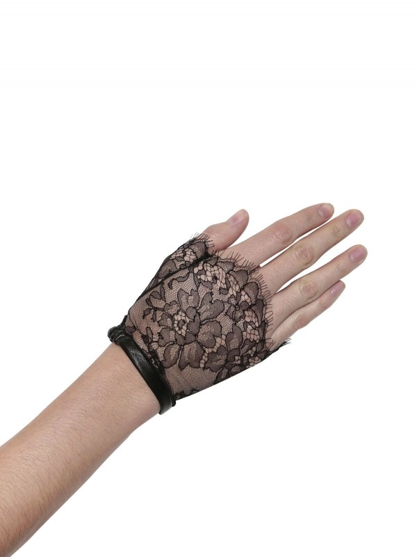 leather cut off gloves