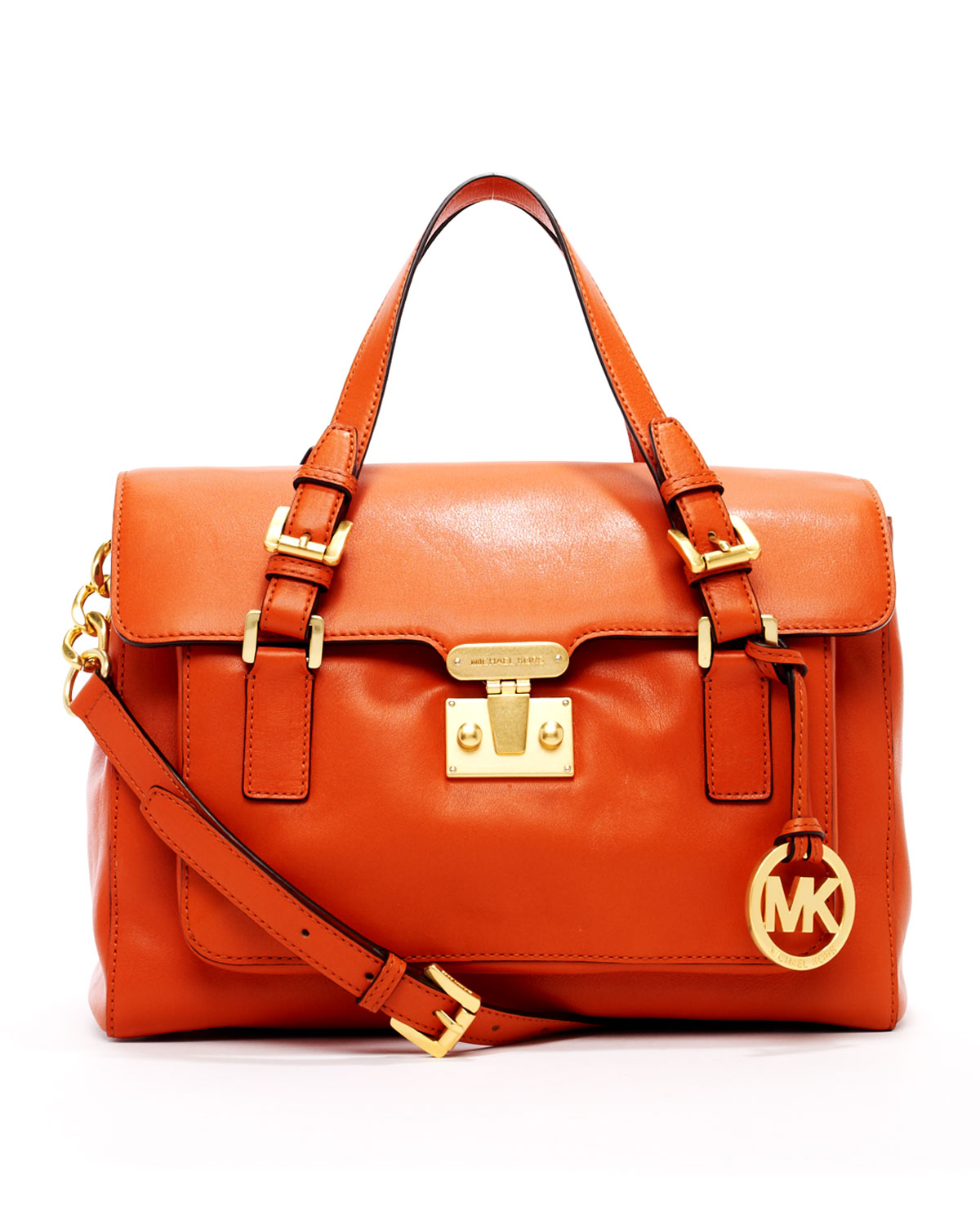 Michael michael kors Gosford Large Satchel in Orange (persimmon) | Lyst