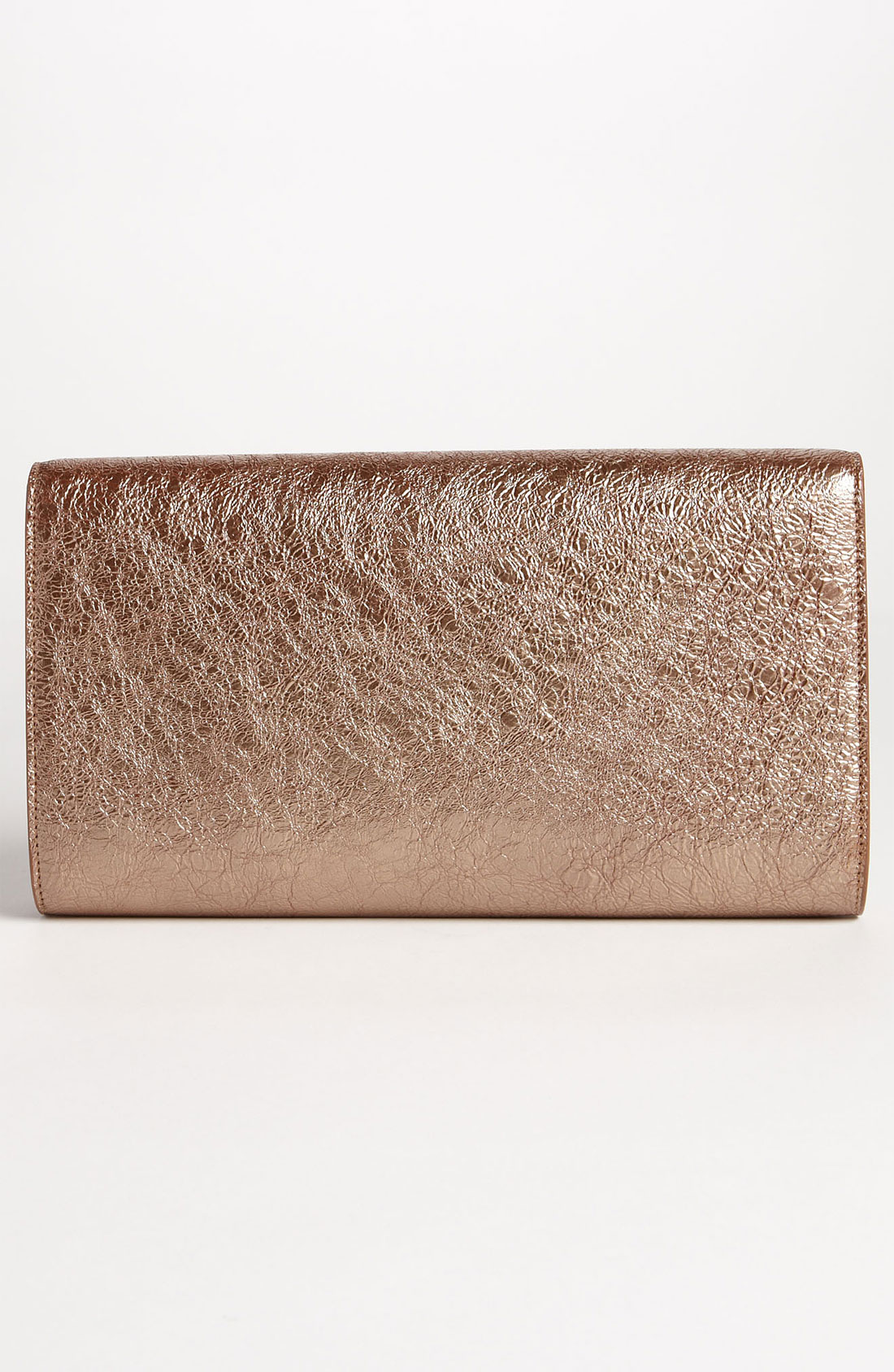 Saint laurent Belle De Jour Large Metallic Leather Envelope Clutch ...