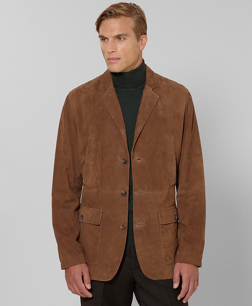 Brooks brothers Suede Davis Jacket in Brown for Men | Lyst