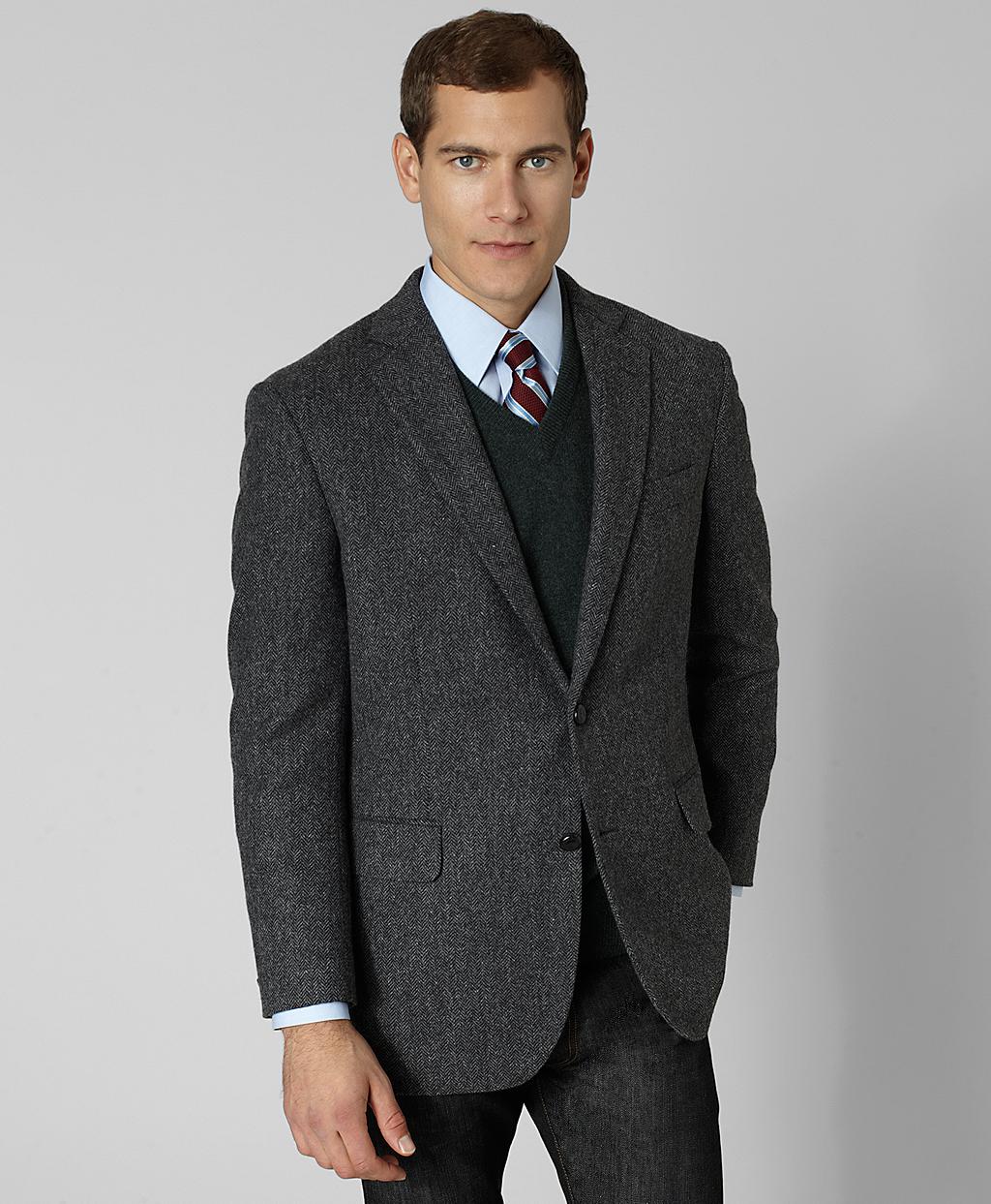 brooks brothers herringbone sport coat