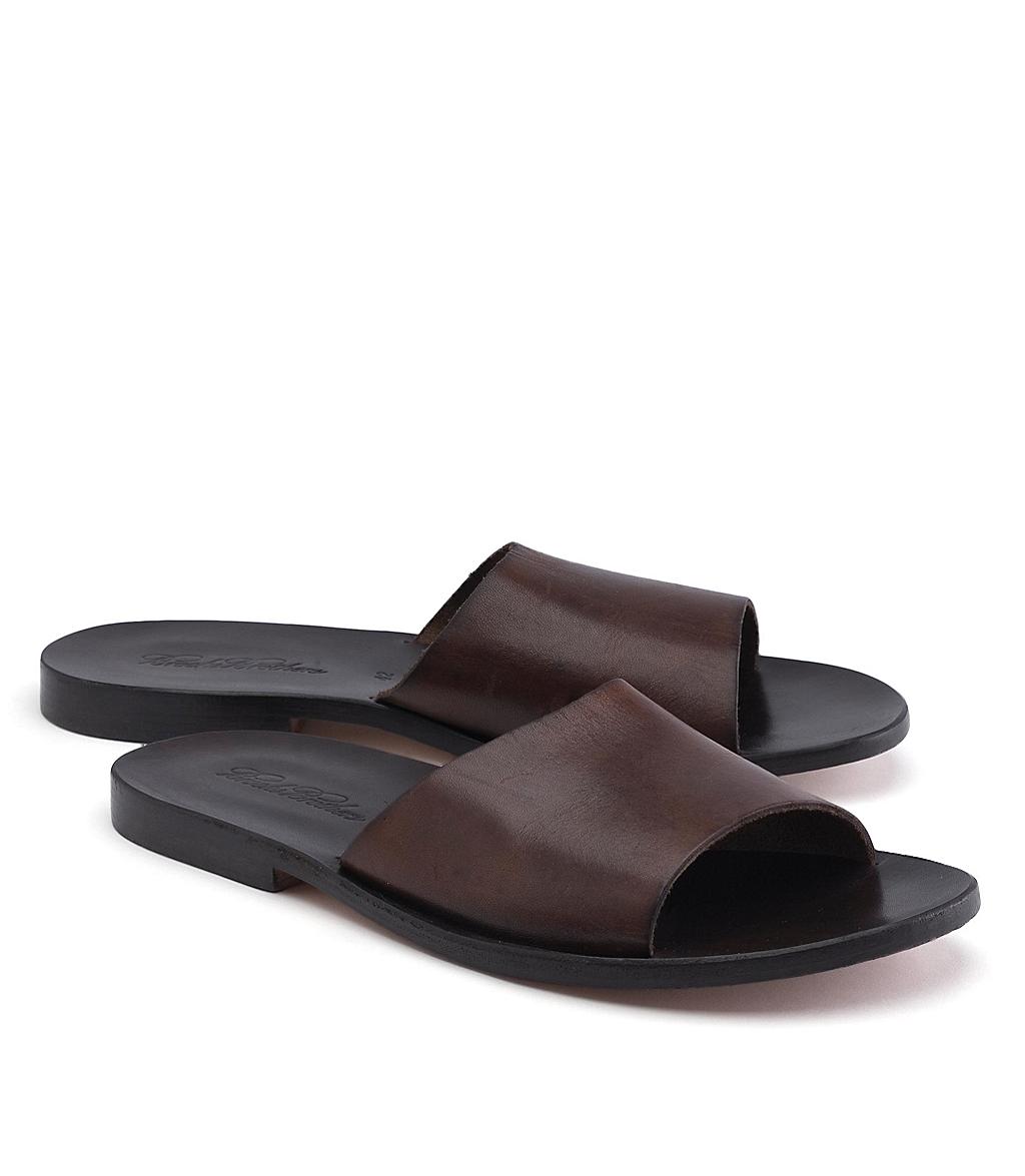 Brooks Brothers Men/'s Flip Flop Brown /& Green Sandals
