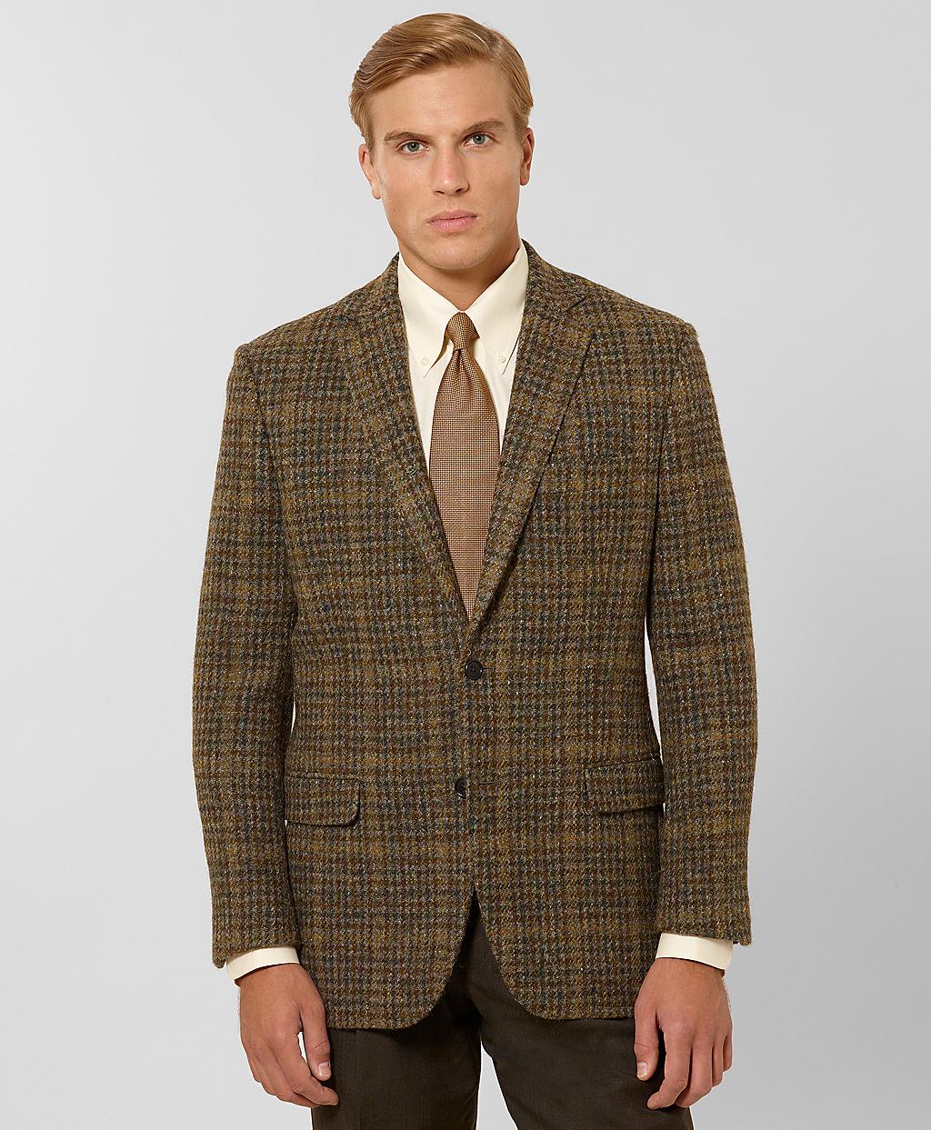 Brooks Brothers Fitzgerald Fit Multi Check Harris Tweed Sport Coat in ...