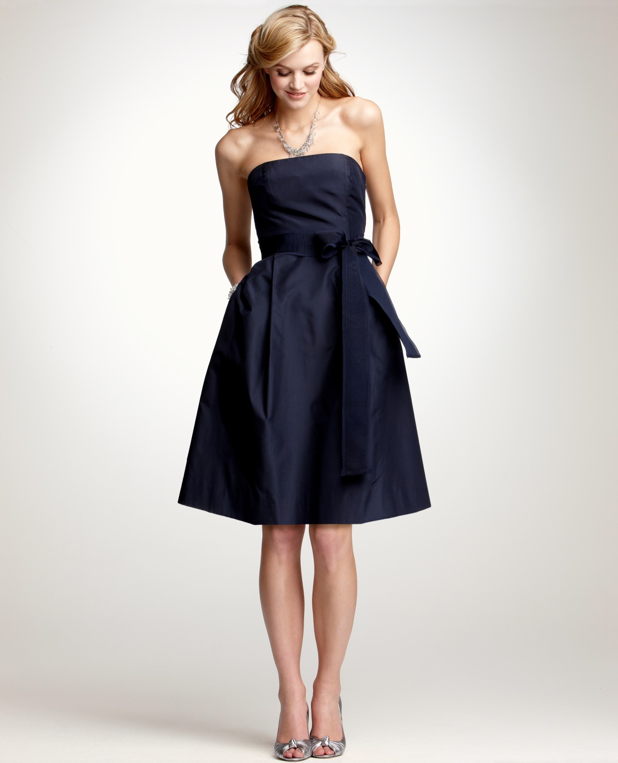 Lyst Ann Taylor Silk Taffeta Strapless Bridesmaid Dress In Blue Gallery