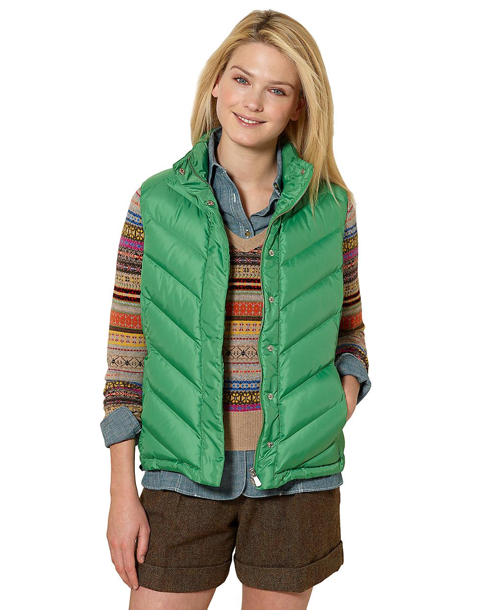 Brooks Brothers Puffer Vest in Green - Lyst
