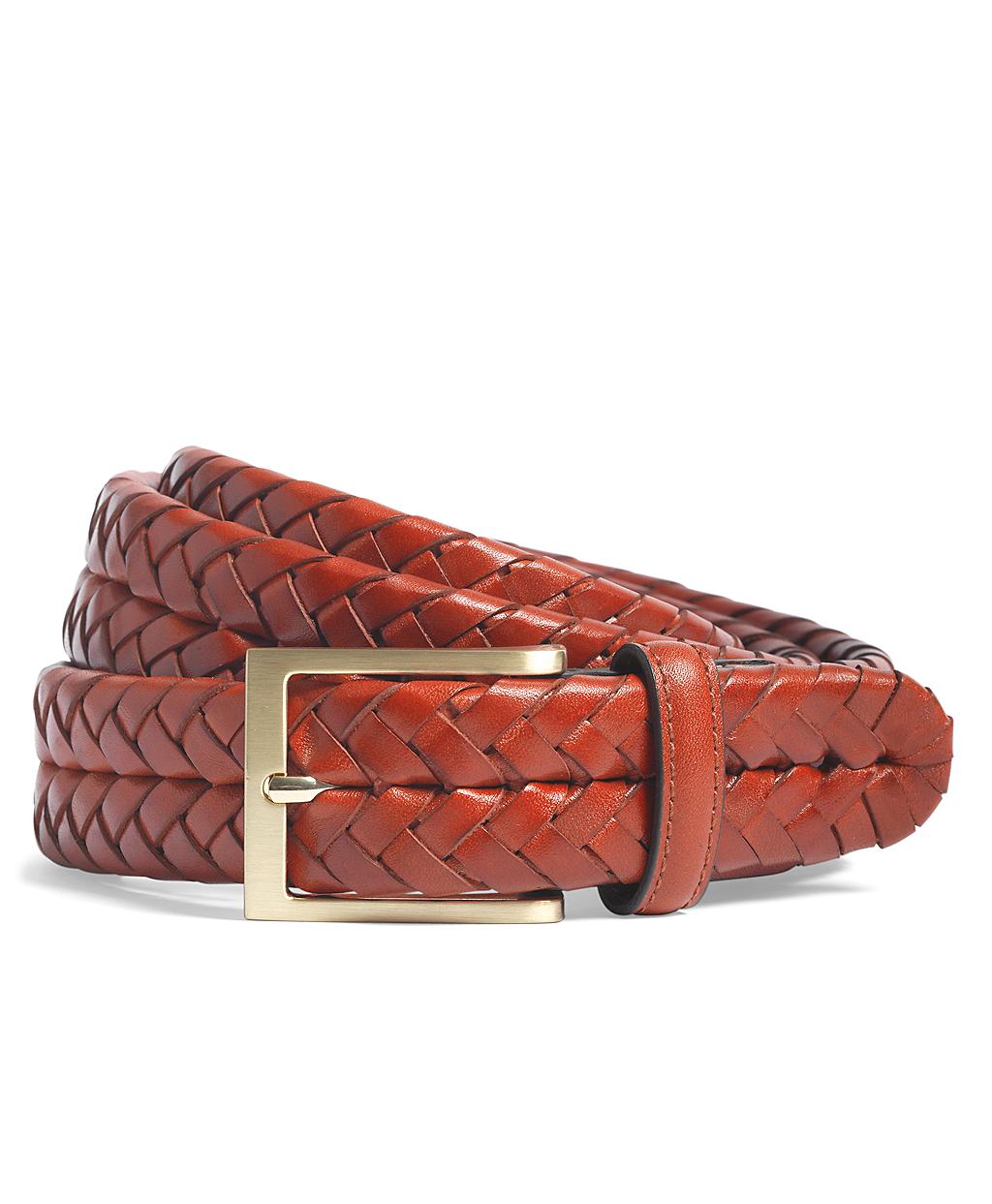 Brooks brothers Leather Braided Belt in Brown for Men (lightbrown) Lyst
