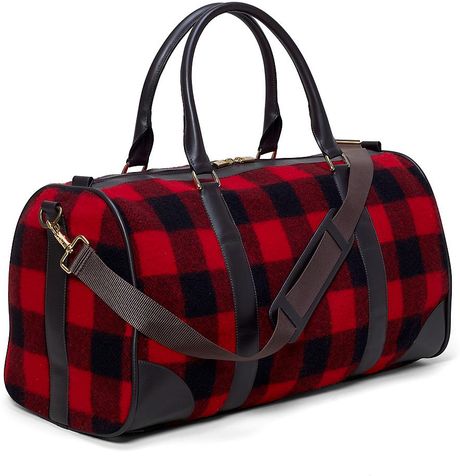 Brooks Brothers Buffalo Check Duffel in Red for Men (red-black) | Lyst