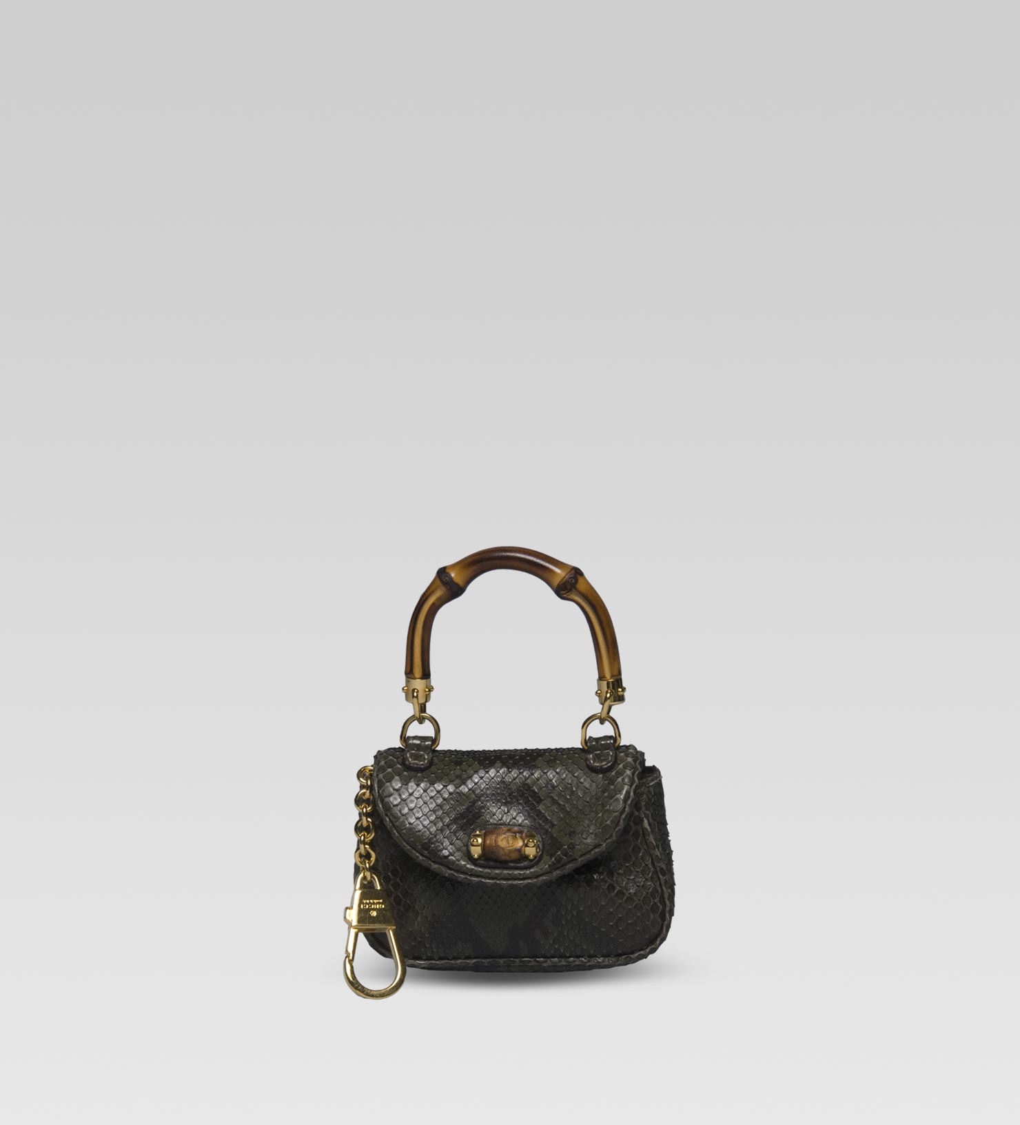 Lyst - Gucci Mini Handbag Coin Purse with Clip and Bamboo Detail in Black