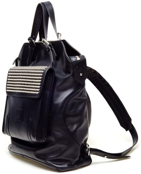 Christian Louboutin Syd Spiked Leather Backpack in Black for Men (black ...