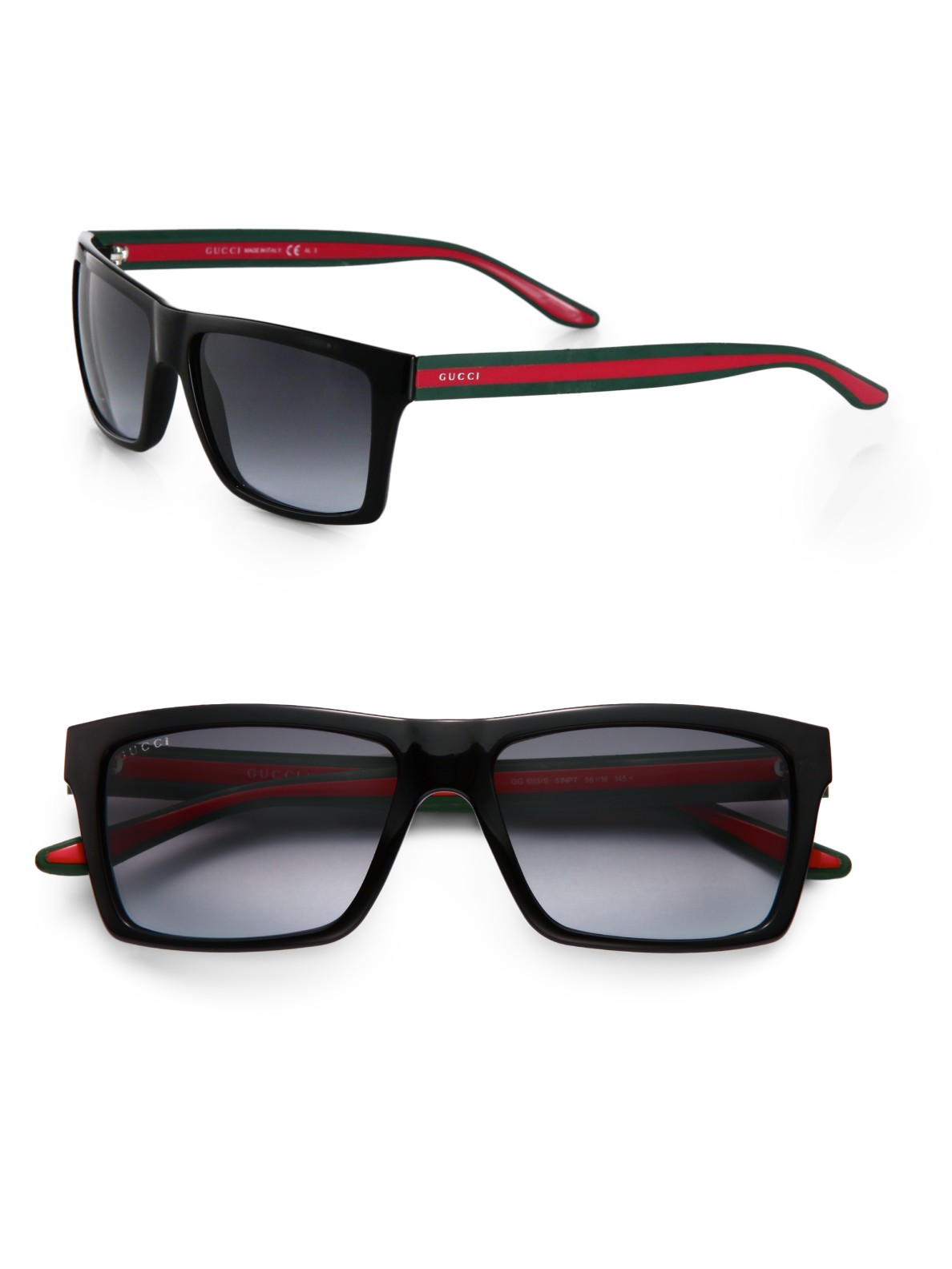 Gucci Web Stripe Sunglasses in Black 