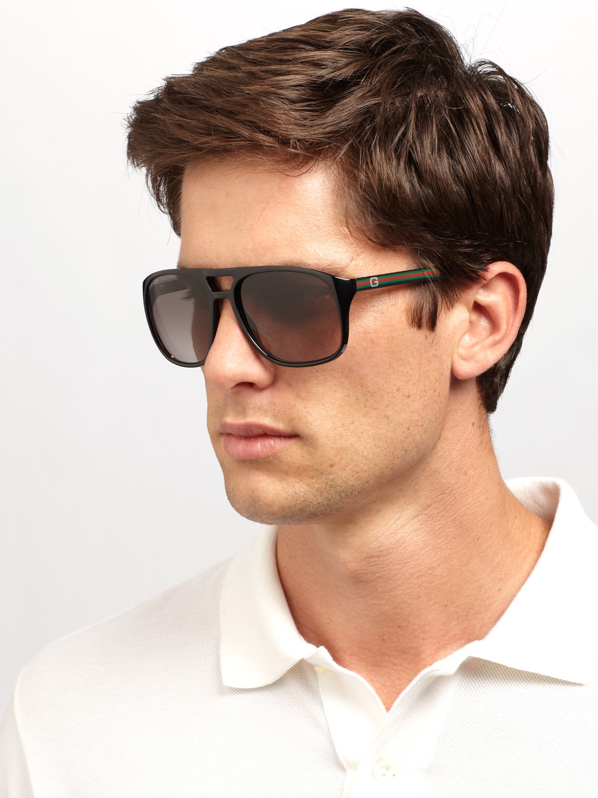 Gucci Acetate Aviator Sunglasses in Blue for Men - Lyst