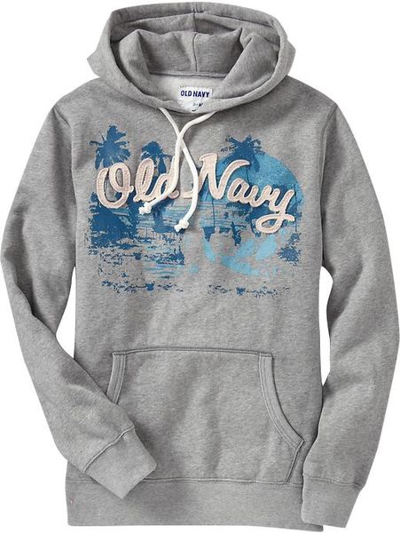 Old Navy Surf Graphic Logo Hoodies in Gray for Men (light heather gray ...