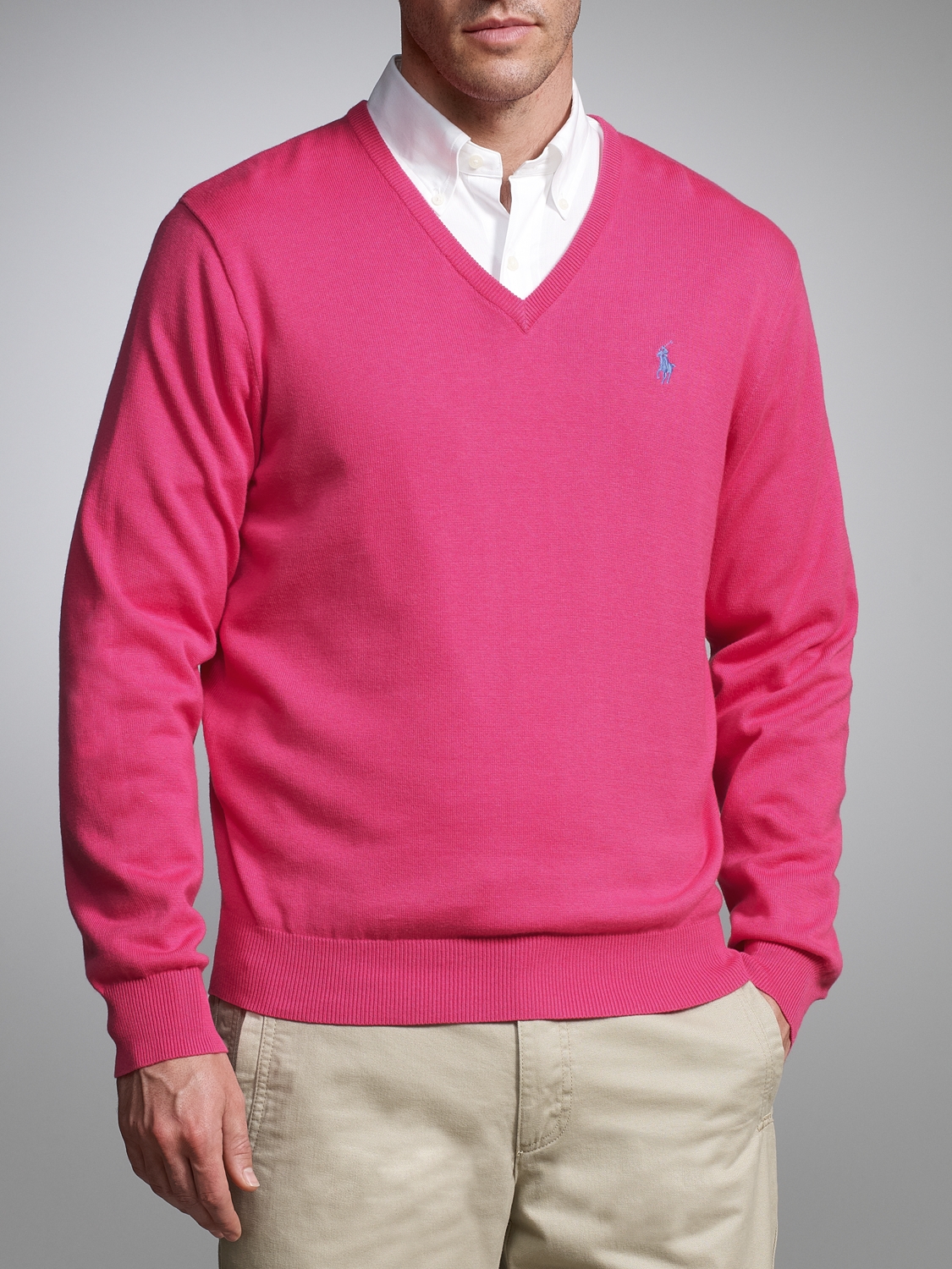 Polo Ralph Lauren Polo Golf By Ralph Lauren V-neck Jumper Pink for Men ...