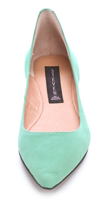 flats with green bottoms