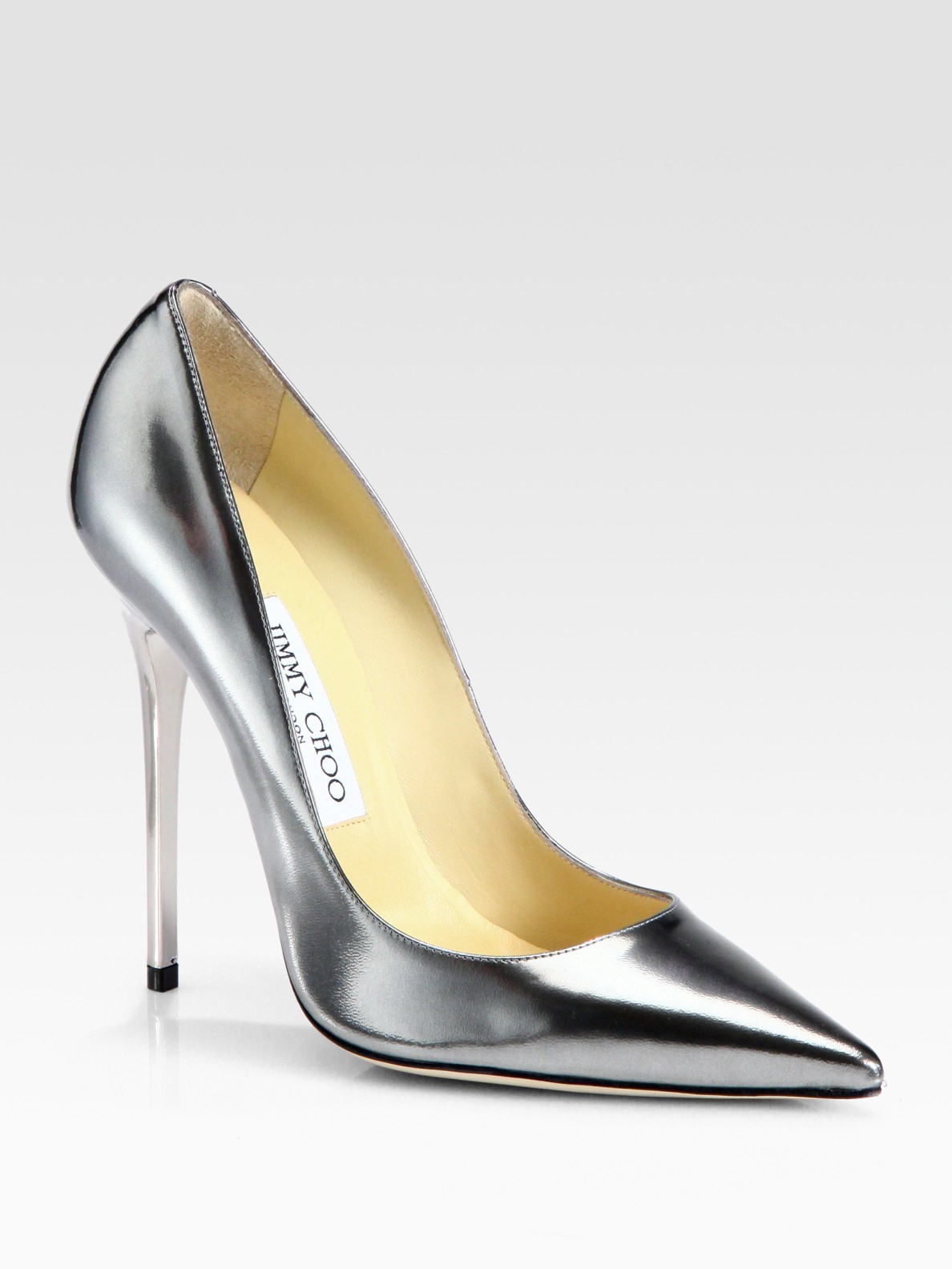 jimmy choo metallic heels