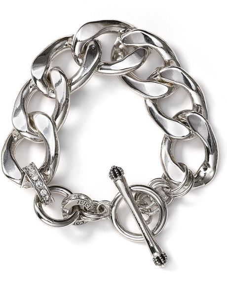 Juicy Couture Silver Chunky Link Bracelet in Silver | Lyst