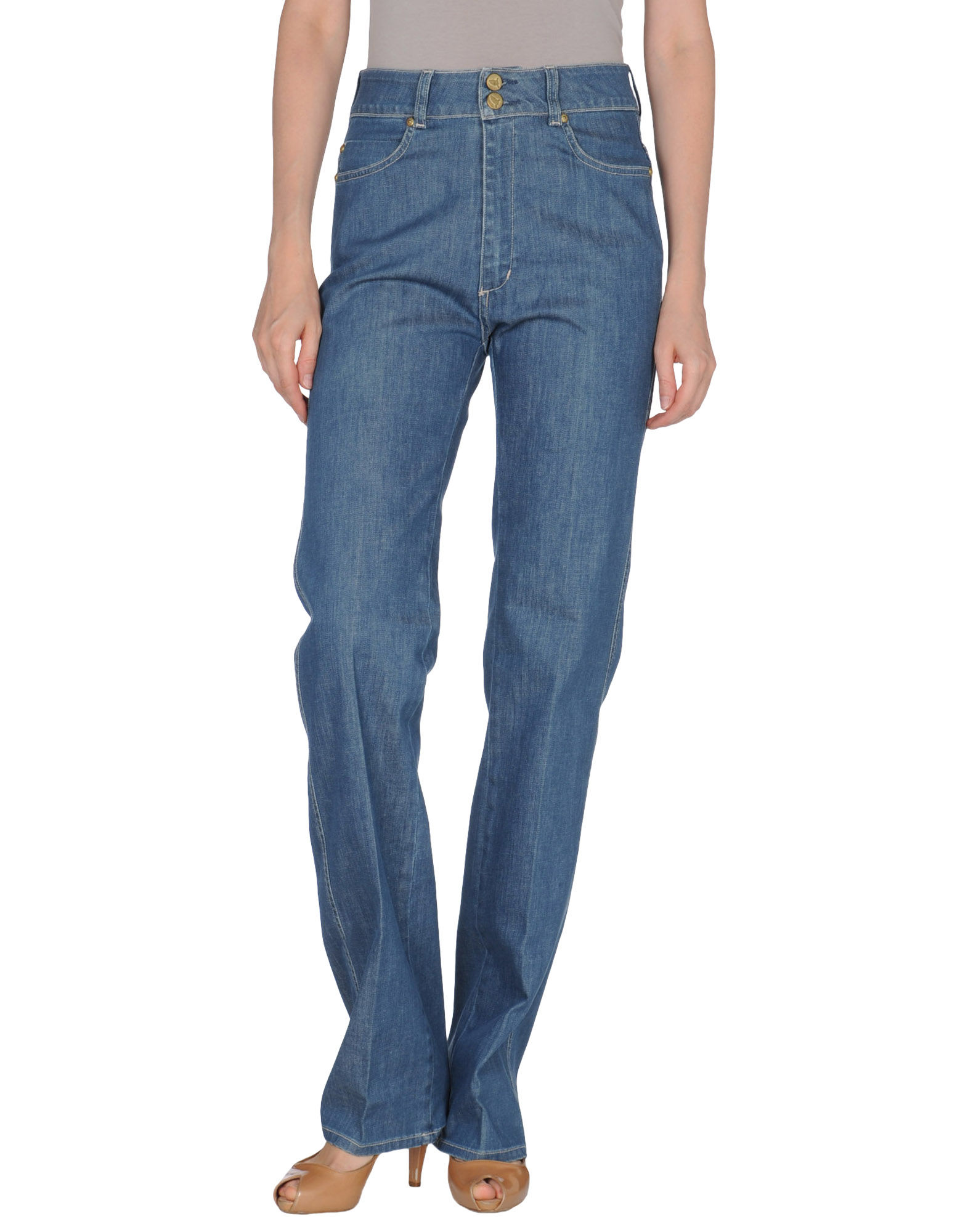 Mih jeans Denim Trousers in Blue | Lyst