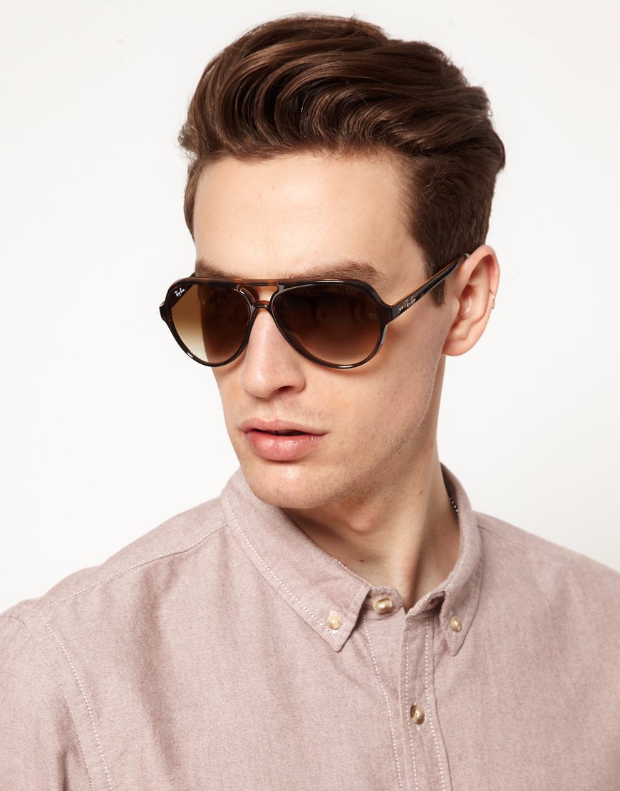 Ray-Ban Aviator Sunglasses in Brown for Men | Lyst