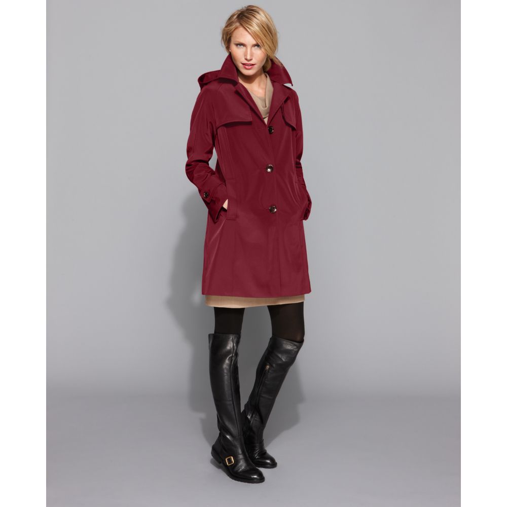 calvin klein red raincoat